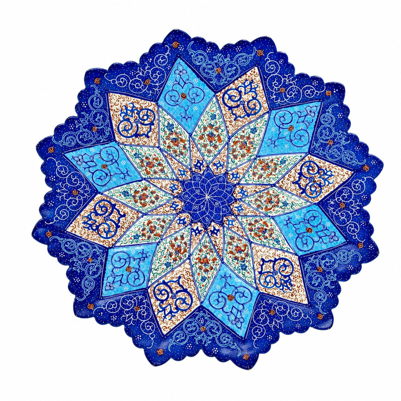 بشقاب دیوارکوب طرح سنتی قطر 25 سانتی‌متر